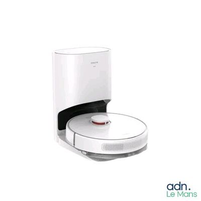 une image d'un aspirateur robotisé sur fond blanc