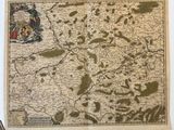une vieille carte de l'Angleterre, réalisée à la plume et à l'encre