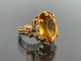 an image of a ring with a large citrine stone in it