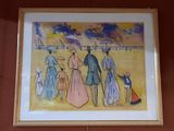 une photo d'un tableau représentant une famille accroché au mur