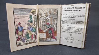 an old book with a picture of a man and a woman on it
