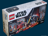 a box with a lego star wars set inside of it