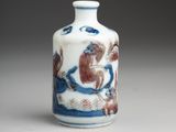 chinese blue and white porcelain snuff bottle decorated with birds and flowers