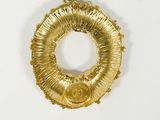 necklace made of gold plated metal with a circular design
