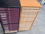 many drawers that are stacked on top of each other