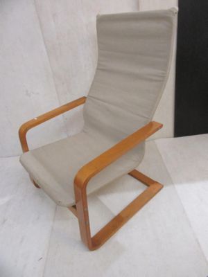 157.59 - Fauteuil EN Bois ET Tissu Design 3 - 4 Euro