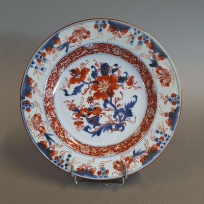 CHINE - Compagnie des INDES Assiette en porcelaine polychrom…