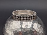 sterling silver ring with beaded band