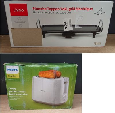 -Lot de 2 articles composé de: 1 Plancha grill électrique LI…
