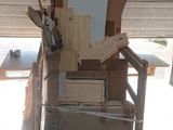 a pile of cardboard sitting on top of a pallet
