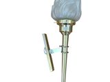 an image of a wall light with a glass shade on it