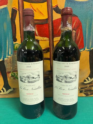 Lot de 5 bouteilles de Château La rose Noaillac Médoc 1989