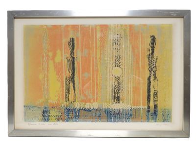 Hector SAUNIER (1936-2024). Épreuve d'essai sur Arches.