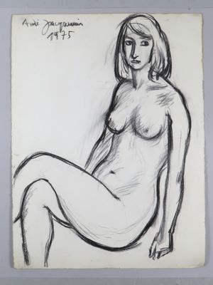 andré jacquemin 1904 1992 nude woman drawing on arche 77133604