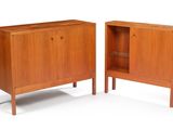 pair of mid century danish teak cabinets