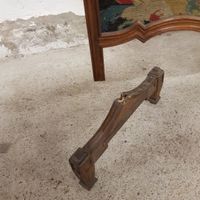 Ecran de cheminée en noyer mouluré et panneau de tapisserie … (photo 3)