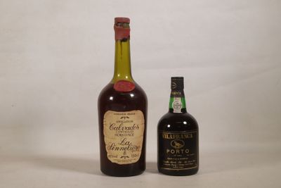 two bottles of liquor sitting next to each other on a table