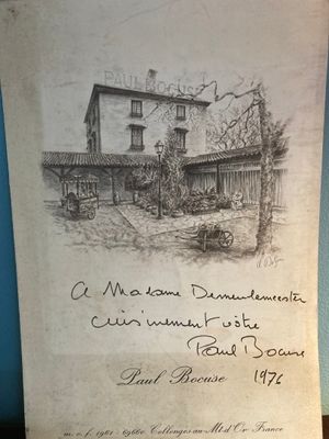 GASTRONOMIE - Maison Paul BOCUSE: Menu année 1961 .