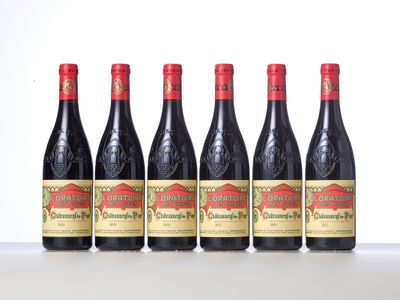 six bottles of red wine lined up in a row