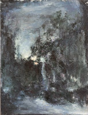 an image of a painting of a tree in a snowy landscape