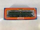 a close up of a box with a train on it