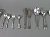 a lot of forks and spoons on the table