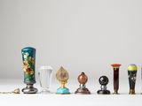 a lot of different vases that are on the table