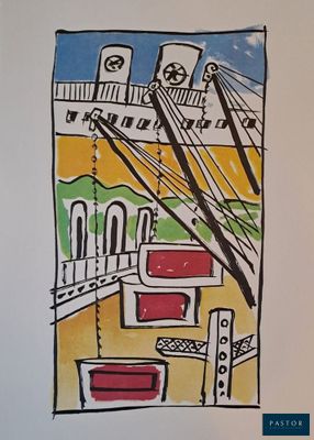 une image d'un dessin d'un bateau dans l'eau