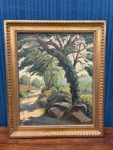 « Le Chemin de Caprimon, Hérault ». Huile sur toile, signée CONST
