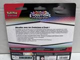 the back of a card with a picture of a pokemon evolutions figure