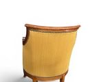 an image of a yellow chair on a white background