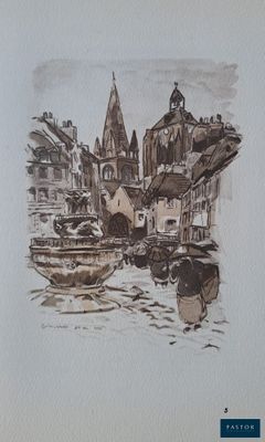 a picture of a drawing of a boat in the water