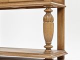 a wooden table with a drawer on top of it