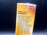 a plastic box with a label on it on a table