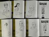 sketches of the characters of the tv series, charlie scutte