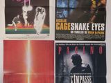 quatre affiches de cinéma des années 80, dont celle marquant la première apparition du film