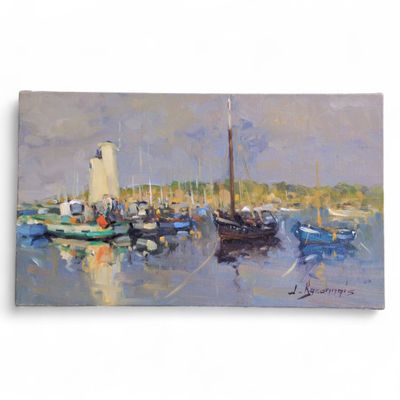 Jean BACONNAIS (1931-2020) Piriac, le port, 2006. Huile sur …