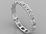 a white gold wedding band with round diamonds