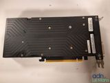 a close up of a video card on a white surface
