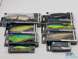 de nombreux types de leurres de pêche dans l'emballage