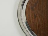 a mirror that is on the wall in the bathroom