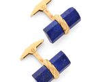 paire de boutons de manchette en lapis-lazuli et or