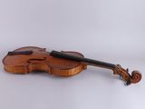 an image of a violin on a white surface with a white background