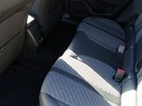 the back seats of a car with a seat belt in the back