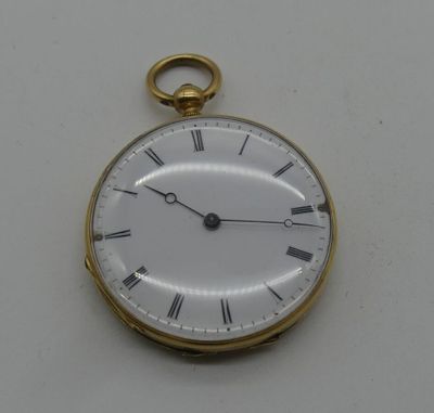 Montre de gousset en or, poids brut: 27.