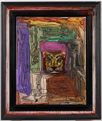 Robert COMBAS (né en 1957). Tête de Tigre - 2007.