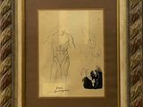 painting of a man ' s torso and torso in a frame on a wall