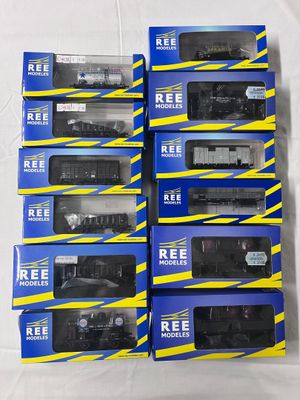 HO – REE – Lot de 12 wagons marchandises OCEM de tous types (tombereau - Photo 1
