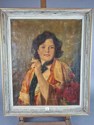 Richard GEIGER (1870/82-1945) Femme à la cigarette