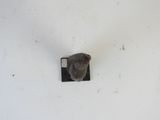 a teddy bear that is sitting in a hole in the wall